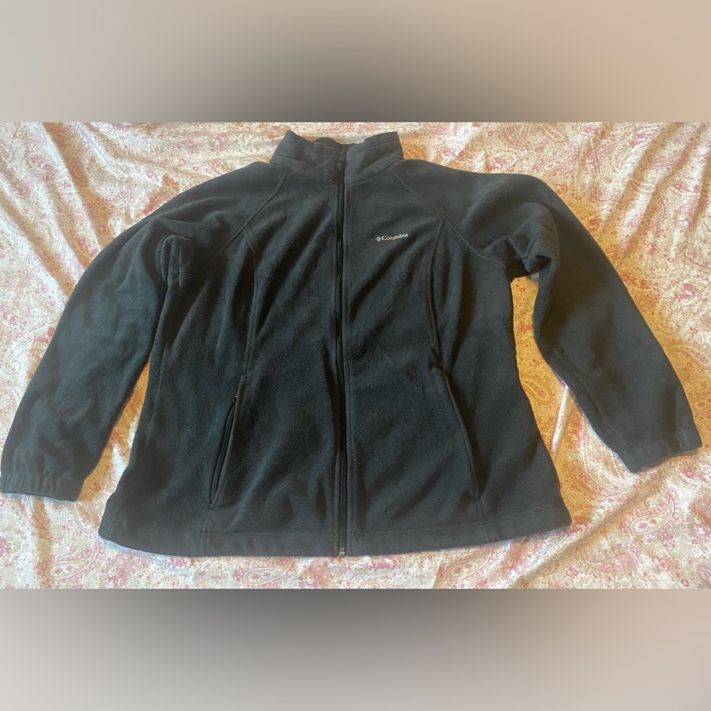 Black Columbia Fleece Zip Up 1X